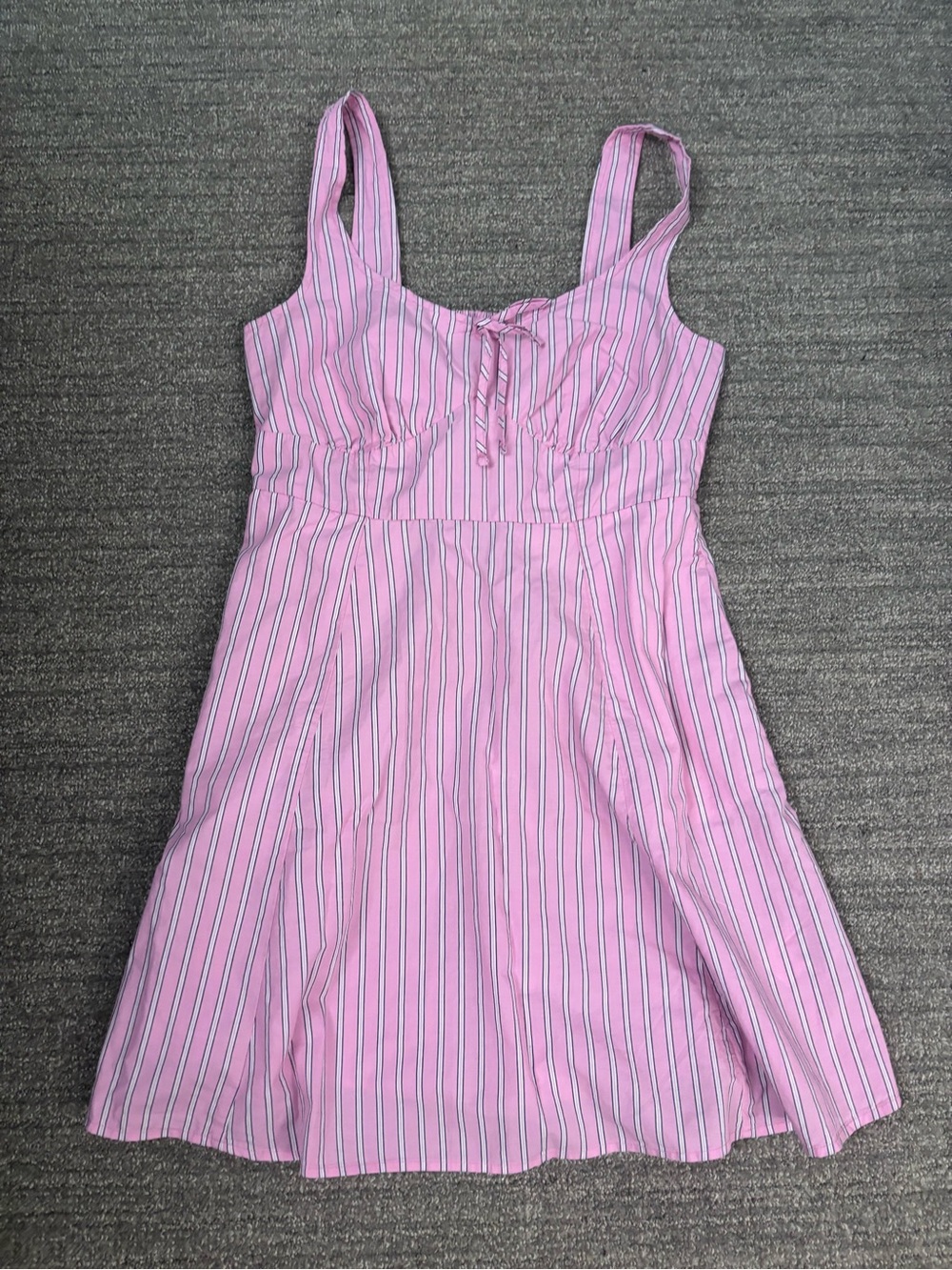 Old Navy Pink Striped Tie-Front Mini Dress